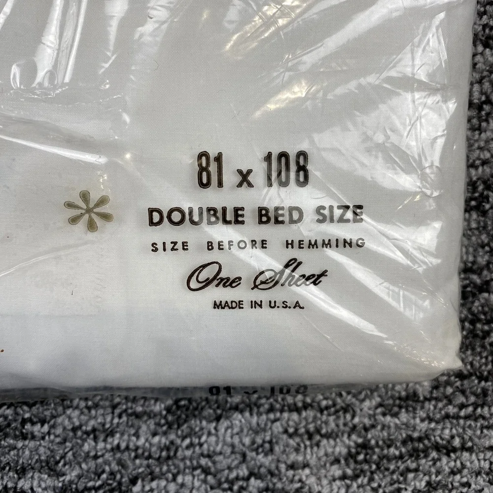 Vintage Springmaid 100 Cotton Percale Double Full Flat Sheet 81x108 NOS USA